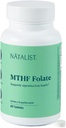 NATALIST MTHF Folate 1000 mcg (L-5-MTHF) sprijină fertilitatea sănătoasă și sarcina pentru femei - supliment zilnic Folat pentru sănătatea reproducerii și dezvoltarea fetală - Vegan, gluten-free - 60 comprimate