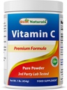 Cel mai bun Naturals 100% Pure Vitamina C pulbere 1 lb (454 Grams) Pulbere (de asemenea, numit acid ascorbic)