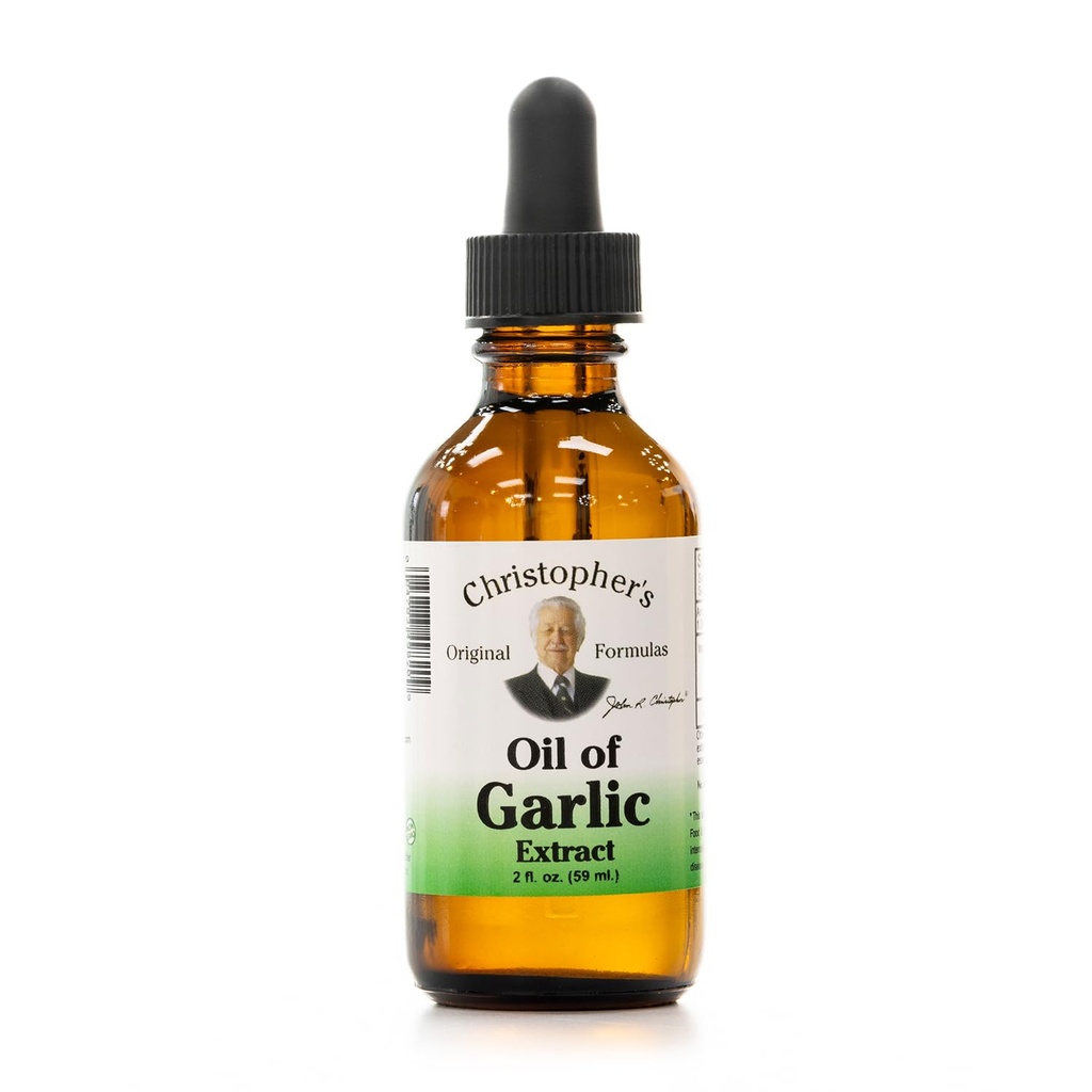 Formulari originale Christopher ulei de usturoi extract 2 Ounces - Pachet de 1 - Premium Suplimentul plantei - Cold-Pressed & Pure lichid ulei de usturoi 