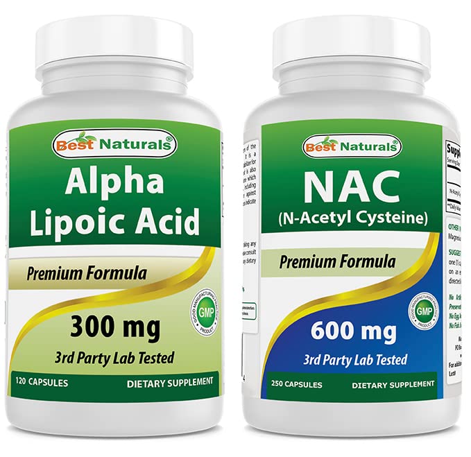 Cel mai bun natural alpha Acid lipoic 300 mg & NAC 600 mg