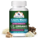 Științe ale cancerului Organic Lions Mane capsule supliment ciuperci pentru bărbați și femei - 1500 mg Suplimente cerebrale pentru memorie și focalizare - Potență ridicată 40% Beta-Glucans - Nootrop Complex de ciuperci, 120 Conte