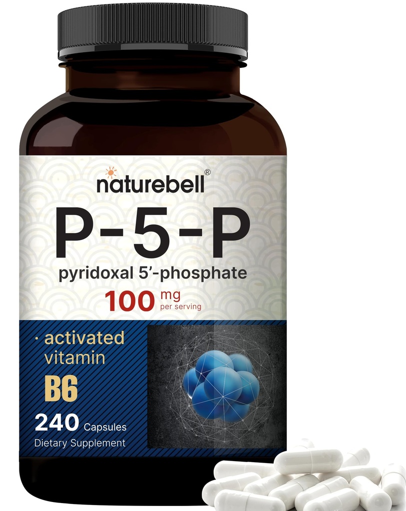 NatureBell P5P Vitamina B6 100mg per servire, 240 capsule 