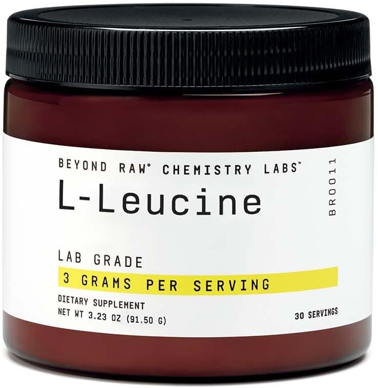 BEYOND RAW Chimie Labs L-Leucine pulbere, Combustibili musculare, 30 Serviri