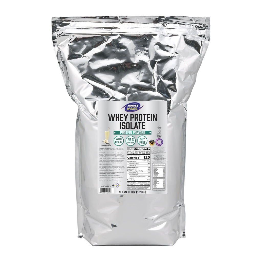 ACUM Alimente Sport Nutritie, Izolat de proteine Whey, 25 g Cu BCAAs, Cremy Vanilla Powder, 10-Pound