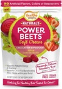 Sanatos Delights Naturals Power Beets Soft Chews, Delicious Strawberry Burst, concentrat Superfood Supliment, Sprijină Circulație, Natural Energy & Stamina, 30 Conte