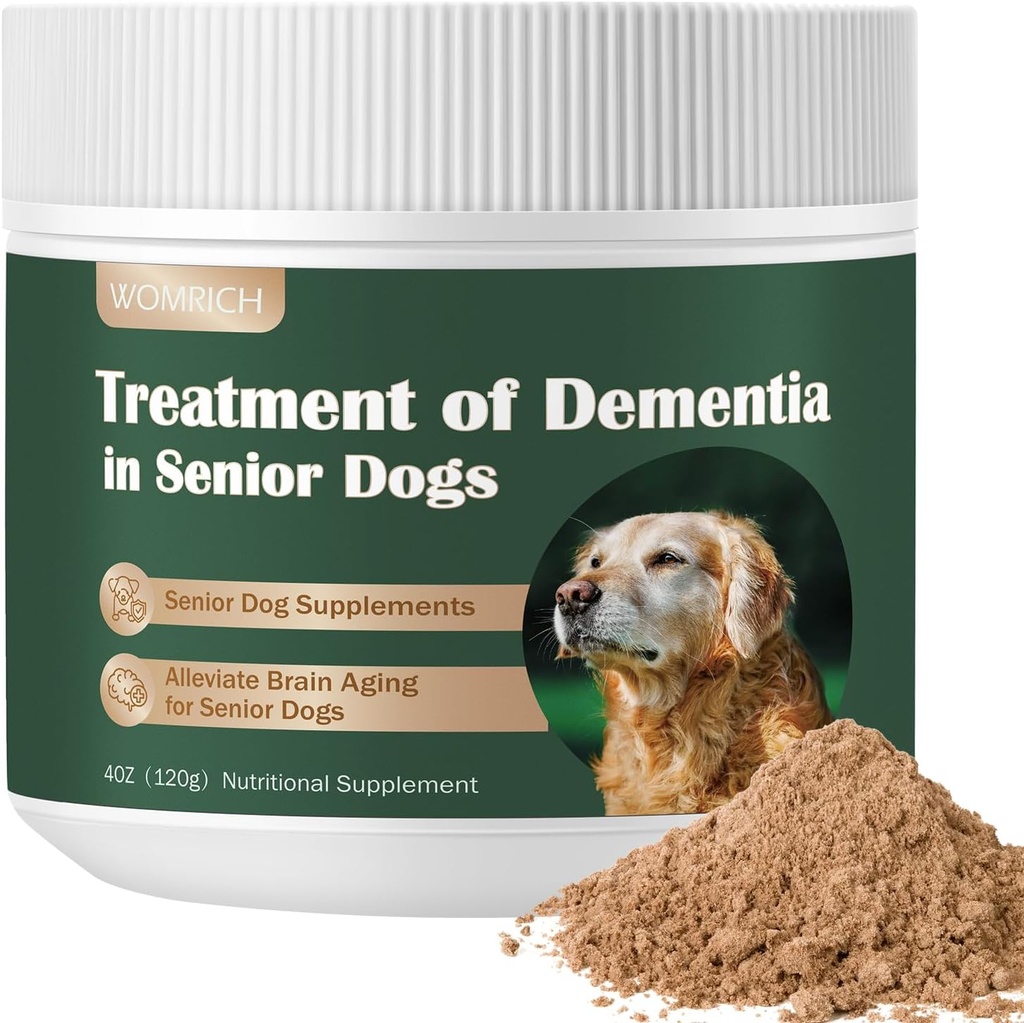 Senior Dog Supplements Dog Demență Suplimentul Mushroom Pulbere pentru câini 120g 