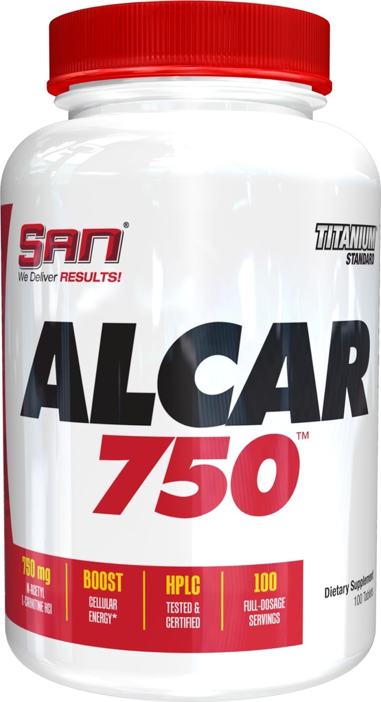 Alcar 750 - Acetil pur L-Carnitina pentru energie, Focus, și grăsime de metabolism 100 Serviri