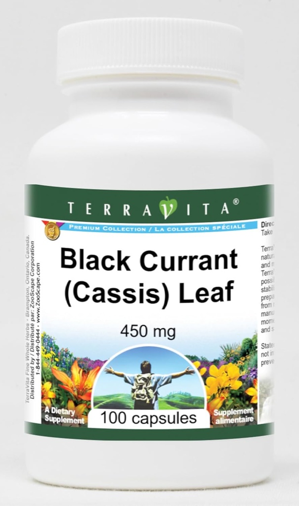 Coacăze negre (Cassis) Leaf - 450 mg (100 capsule, ZIN: 513765) - 3 ambalaje