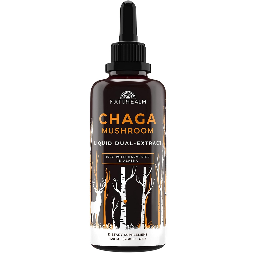 Naturealm Chaga Mushroom Tinctură lichid Supliment 
