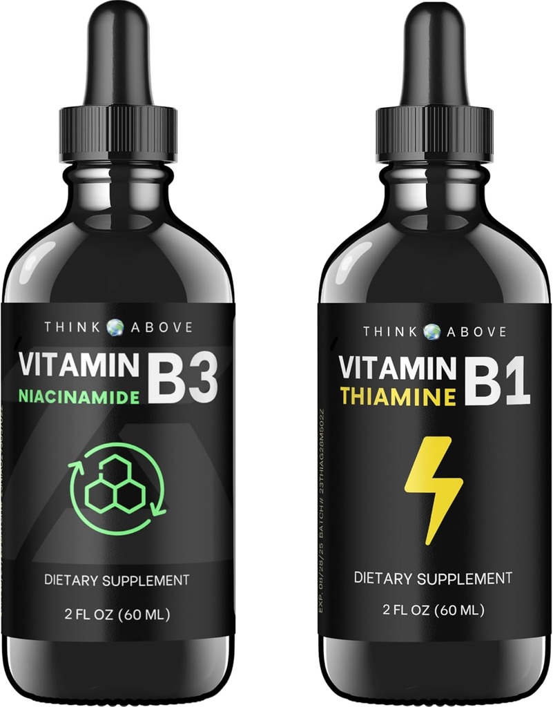 Vitamină lichidă B3 + vitamina lichidă B1-2oz 60 ml per flacon