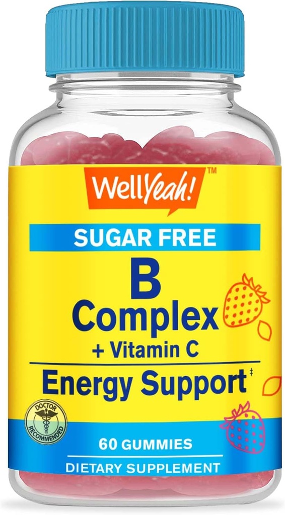WellYeah Vitamina B Complex de zahăr Gumries gratuit 