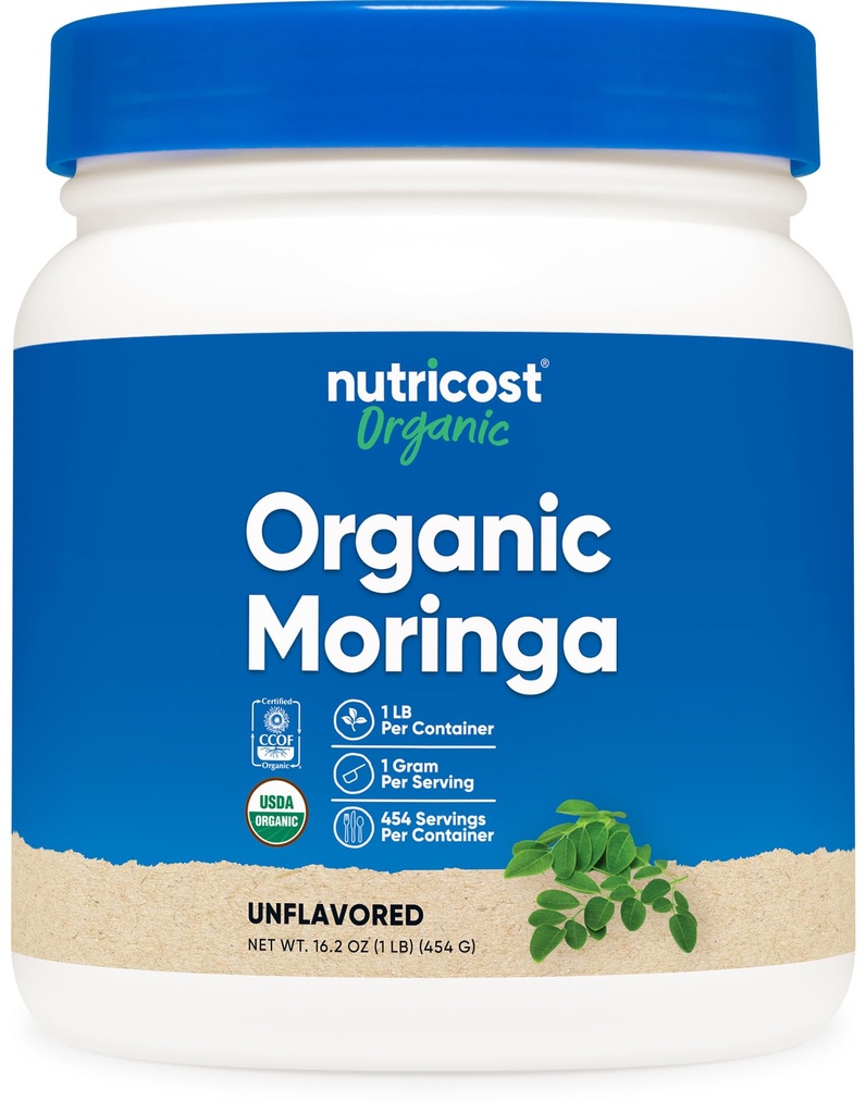 Nutricost organic Moringa pulbere 1LB (16oz) - gluten gratuit, non-GMO, vegetarian prietenos