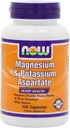 NOW Magnesium and Potassium Aspartate W/ Taurine, 120 Capsules (Pack of 2)