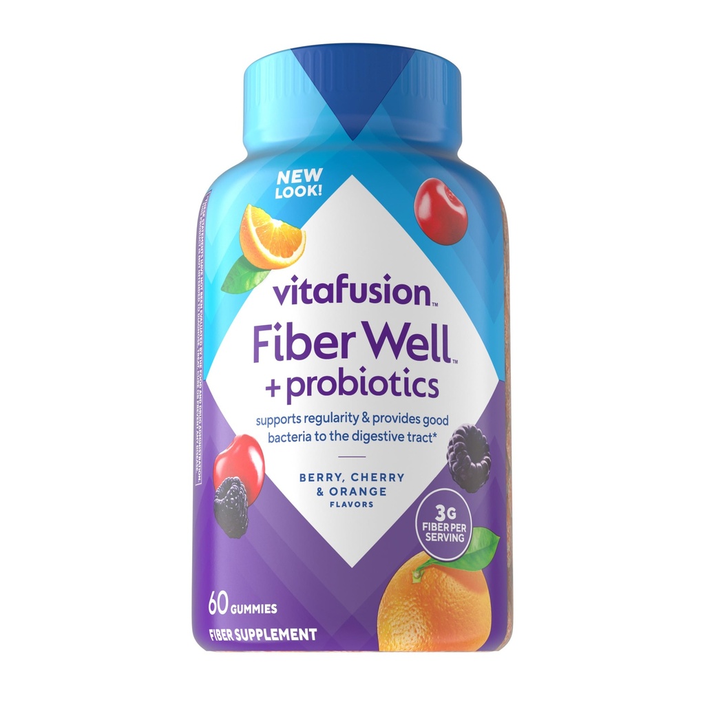 Vitafusion Fiber Well + Probiotics Gumies for Adulți 