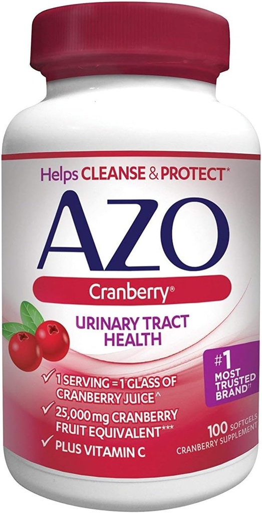 AZO Cranberry, Putere maximă, Softgels 100 ea (Pachet de 4)