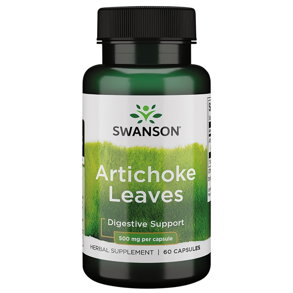 Swanson Anghinare frunze (Cynara Scolymus) 500 miligrame 60 capsule
