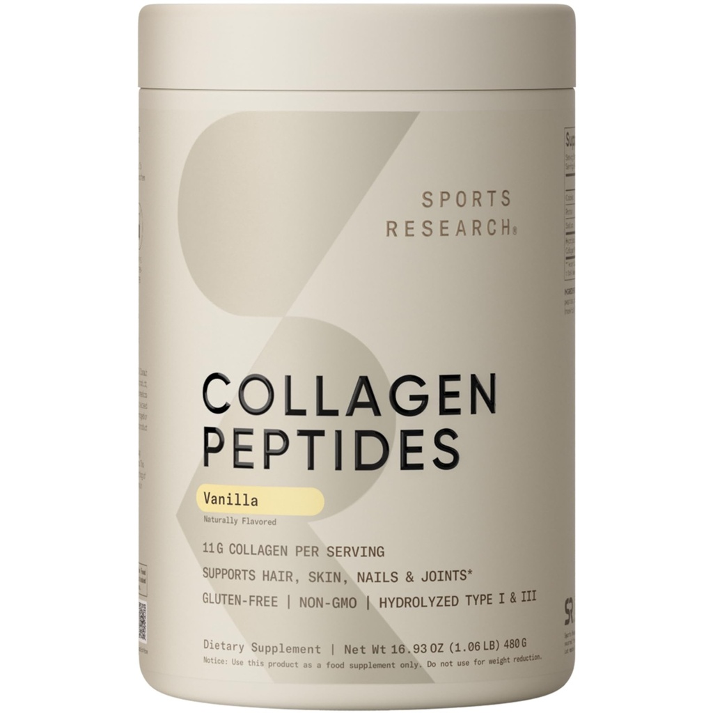 Cercetare sportivă Colagen Peptides - Hidrolizat tip 1 & 3 Colagen pulbere supliment de proteine pentru piele sănătoasă, unghii, & articulații - amestecare ușoară Vital Nutrients & Proteine, Colagen pentru femei și bărbați