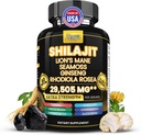 Shilajit și Sea Moss Combo Pure Shilajit pentru bărbați și femei Himalayan Shilajit Capsule Extra Putere cu Lions Mane, Rhodiola Rosea, Ashwagandha, Cordyceps, Ginseng Plus Turmeric