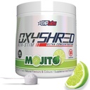 EHP Labs OxyShred Non Stimulant Praf de antrenament Pre - Stim Free Pre Workout, Cafeina Free Preworkout pentru bărbați și femei - non Stim Preworkout - Praf de energie fără zahăr - Mojito, 60 Serviri