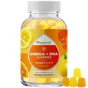 DHA Omega 3 Gume pentru adulţi - Delicious Flaxseed for Brain Omega 3 6 9 Supliment pentru inflamaţie, Energie & Insulină - Suplimente esenţiale pentru acid gras vegetariane pentru suport imun - 60 Conte