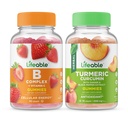 Complex viata B + Curcumina turmerica, Gummie Bundle - Tasting mare, Supliment de vitamine, Gluten gratuit, OMG gratuit, Mestecabil