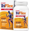GNC TriFlex Fast-Actioning 2.0, Îmbunătățește confortul comun și Stiffness, Doze de rezistență clinică de Glucosamină/Chondroitin și Boswellia- Plus Turmeric, 120 Capete