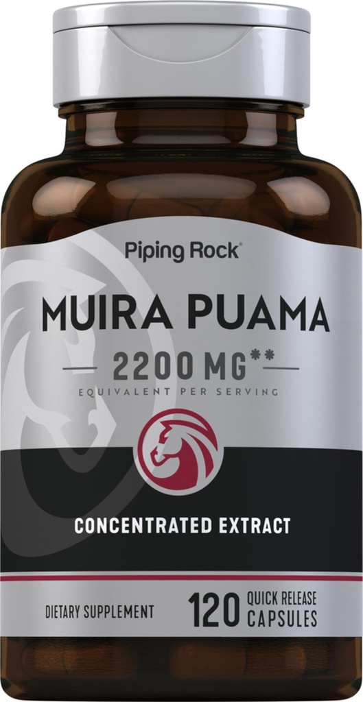 Piping Rock Muira Puama Root Extract 2200 mg 
