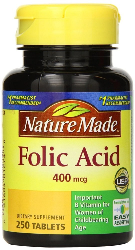 Acid folic produs natural 400 mcg 250 Număr (4 ambalaje)