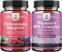 Bundle of Complete Herbal Menopause Supplement for Women - Multivante Menopauza Ease Hormone Echilibru, și Potent Dim Supliment pentru femei cu DIM și Menopauza negru de sprijin și PMS Ajutor