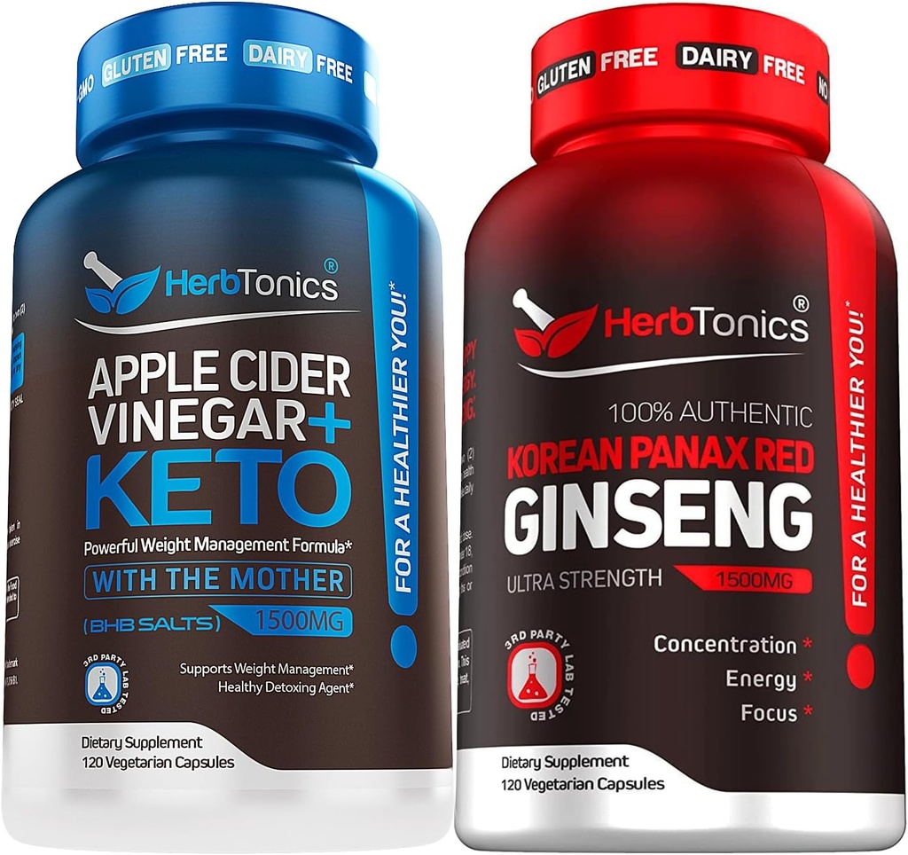 Herbtonics Apple Cidru Oţet Capsule Plus Keto BHB 