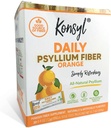 Konsyl Daily Fiber Orange 100% Natural Psyllium Husk pulbere - îndulcit natural - Gluten gratuit - 30 Stickpacks individuale