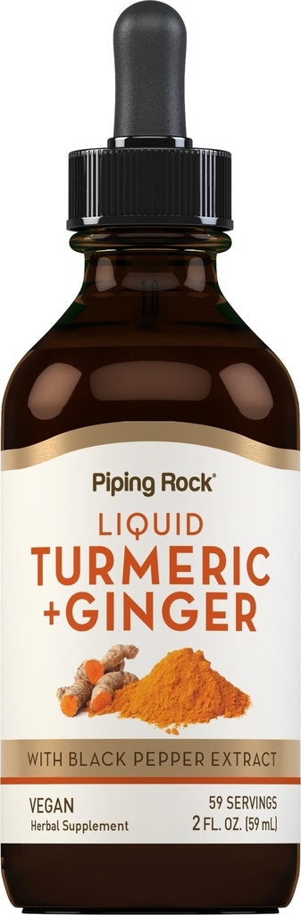 Piping Rock Turmeric şi Ginger lichid picături 