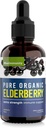 Organic Elderberry Syrup, 30 Day Supply, Black Elderberry Liquid for Immune Support, Sambucus Elderberry Syrup - Picături de extract lichid pentru copii și adulți - Extra Putere (1 ambalaj)