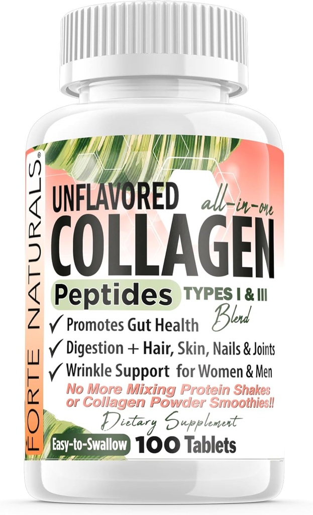 Colagen Peptide Pastile 100 tablete Suplimente Proteine NU mai amestec pulbere Shakes Ușor de înghițit Colagen Peptide pulbere Pastile Proteine Capsule Keto