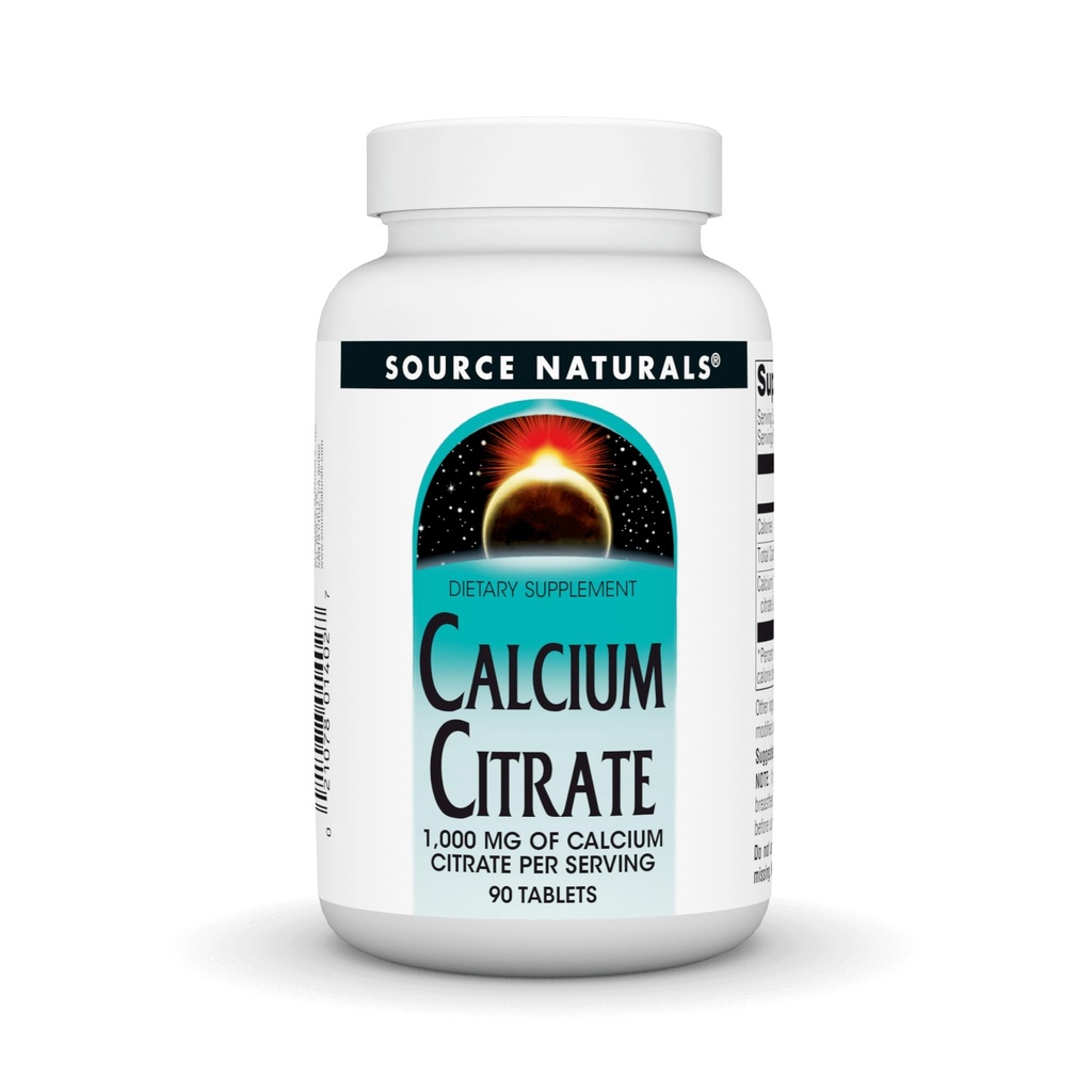 SURSE NATURALE Citrat de calciu 1000 mg calciu per Serving, 90 Număr