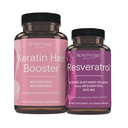 Rezervare Nutriție keratina Booster de păr cu Biotin & Resveratrol, Hair și Nail Creștere Supliment, 120 capsule (60 Servings) & Resveratrol 500 mg, Sprijină Îmbătrânire sănătoasă și sistemul imunitar