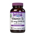 Bluebonnet Nutrition Vitamina D3 5000 UI Capsule vegetale, SIDA în creștere musculară și scheletală, Colecalciferol din Lanolin, D3, Non OMG, Gluten Free, Soy Free, Milk Free, Kosher, 60 Count