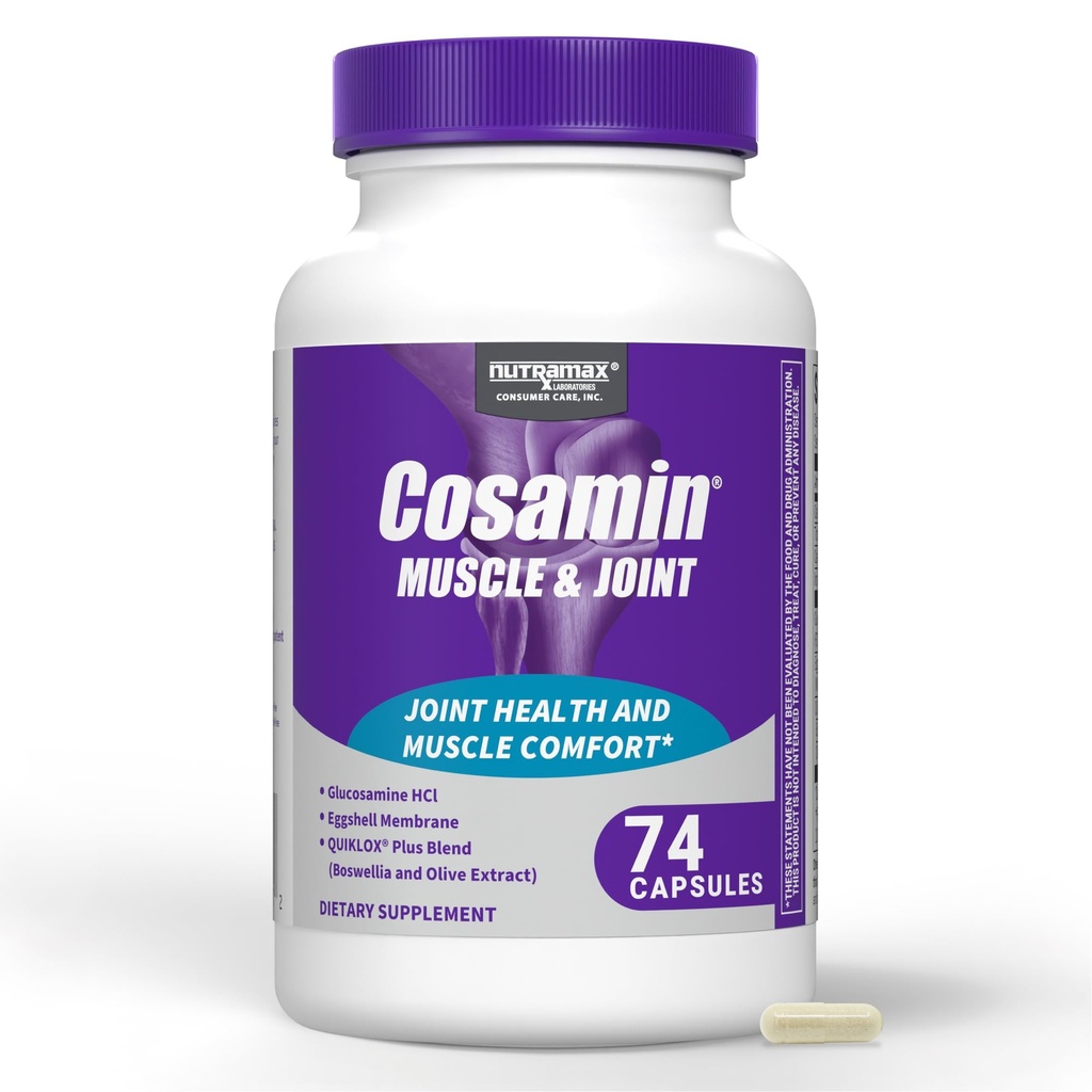 Nutramax Cosamin® musculare & comun, lucrări pentru a reduce defalcarea cartilaj, protejează articulații, și reduce dureri musculare, 74 capsule