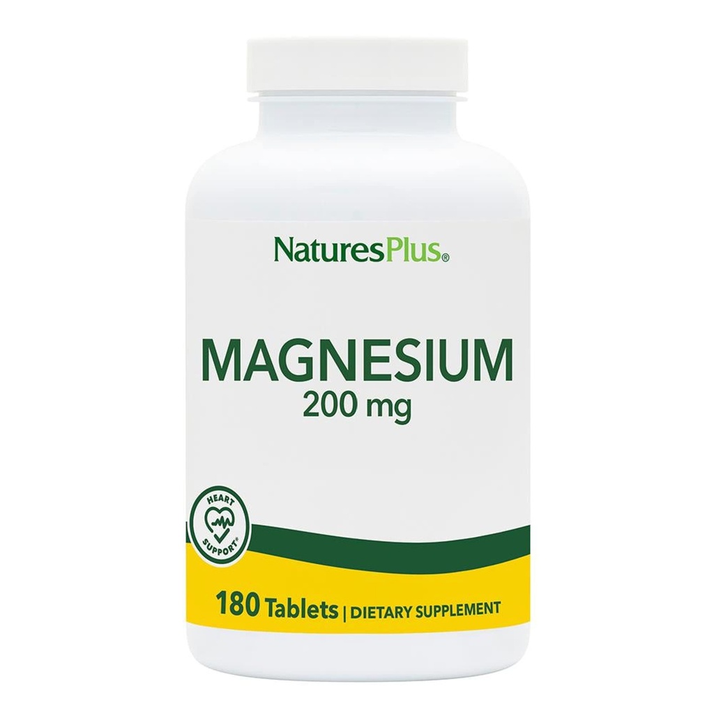 NaturasPlus Magneziu - 200 mg, 180 comprimate - vegetarian, gluten gratuit - 180 Serviri