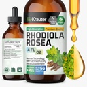 BIO KRAUTER Rhodiola Supplement Liquid - Pure Rhodiola Rosea Tincture for Calmness Support - Alcool & Sugar Free Extract - 4 Fl.Oz.