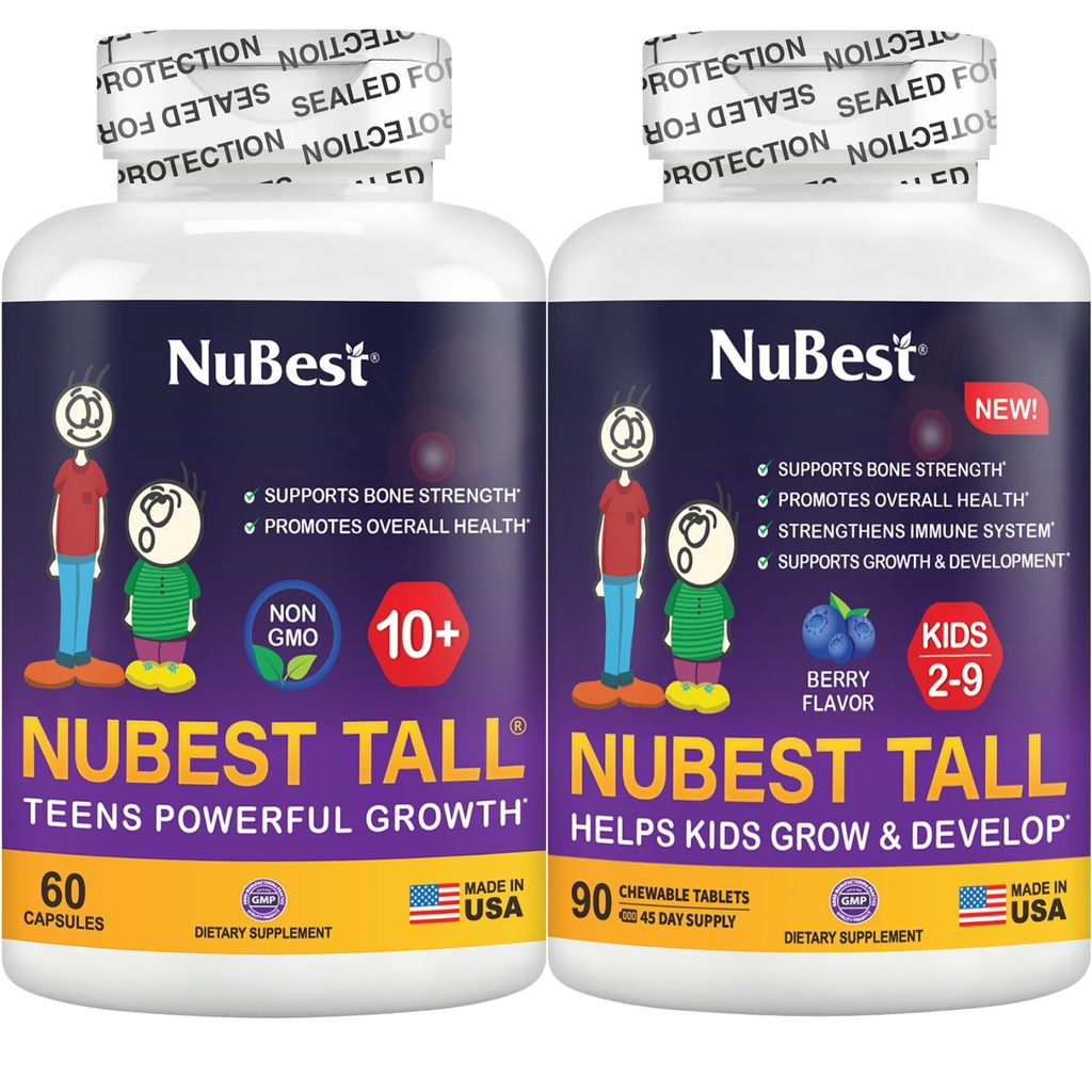 NuBest Bundle Tall 10+ 60 Capsule Tall Copii 90 Tablete masticabile 