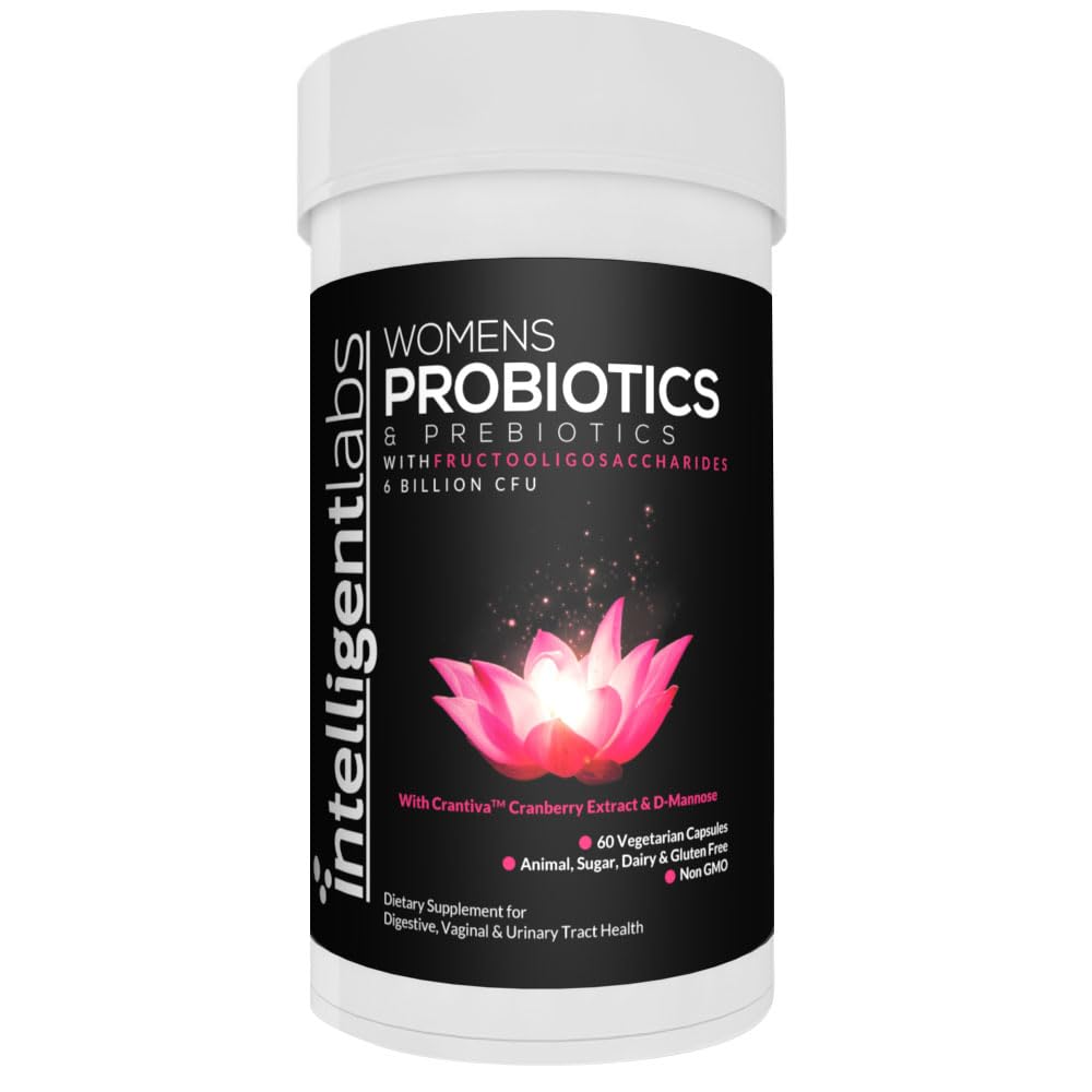 Labs Inteligent Probiotice Femeii Formula cu extract de afine, D-Mannose și Prebiotice Toate într-un singur, 6 Miliarde CFU Probiotic, O capsulă pe zi, 60 de zile de aprovizionare, a treia parte verificat pentru puritate