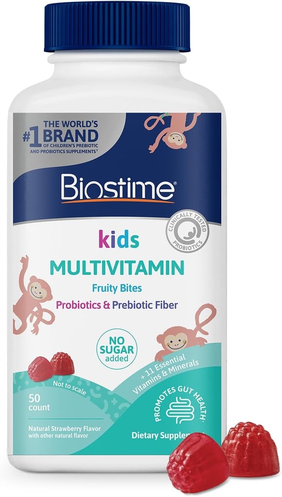 Biotimp Copii Multivitamine Gume cu Probiotice & 11 Vitamine esentiale (Egele 4+) 