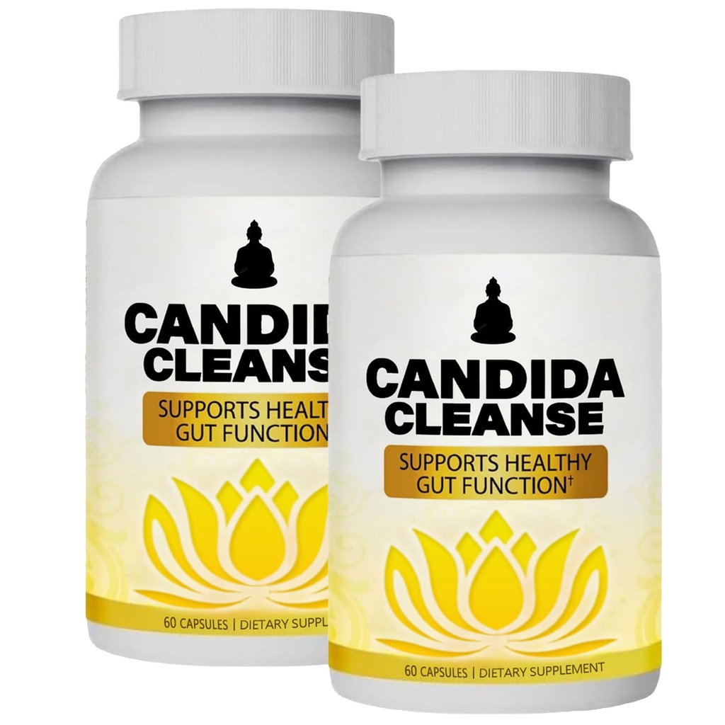 CandiFresh Candida Cleanse - Suport Gut & Colon, Formula Natural Herbal, Include Oregano Leaf, Wormwood, Black Walnut, Caprilic Acid-1, 60 Capsule (2)