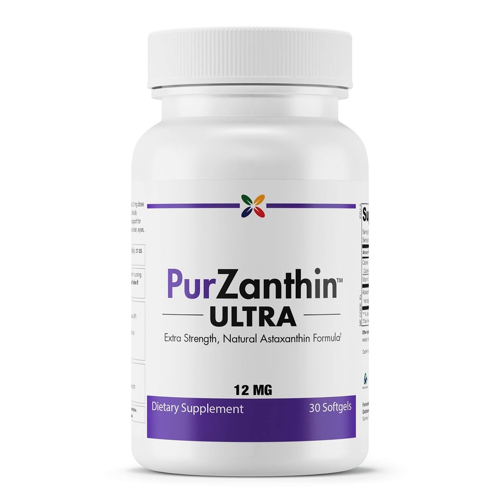 Opriţi îmbătrânirea PurZanthin Ultra Natural Astaxantină 12 MG Softgels (1 ambalaj)