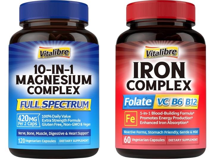 5-in-1 Supliment de fier & 10-in-1 Complex de magneziu