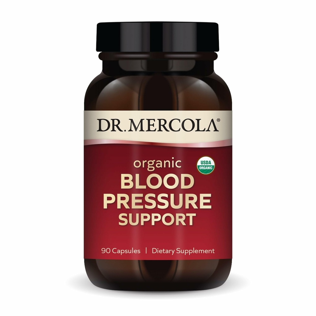 Dr. Mercola Organic de suport de presiune a sângelui - Sprijină circulaţia sănătoasă - extract de semințe de struguri de înaltă calitate - non-GMO & Soy-Free - 90 capsule (90 Servings)