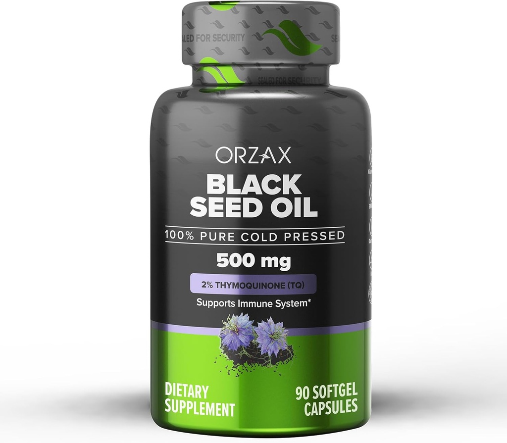 ORZAX negru Seed Ulei de semințe de rece presat 100% pur 