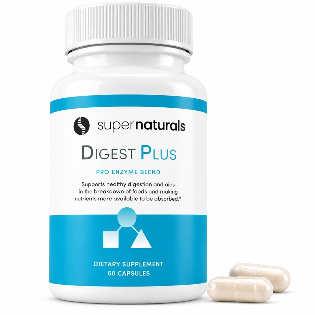 Digest Plus, Gut Health for Men, Digestion Supplement, Digestive Enzime, Gut Health for Women, Gas & Bloating Relief, Premium Healths Supplement, 60 Caps