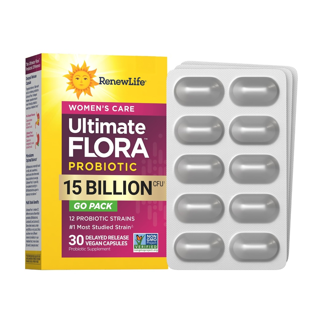 Capsule probiotice de viaţă noi pentru femei, susţine echilibrul pH-ului pentru femei, vaginale, urinare, digestive şi imune, L. Rhamnosus GG, lactate, soia şi gluten-free, 15 miliarde CFU - 30 Ct